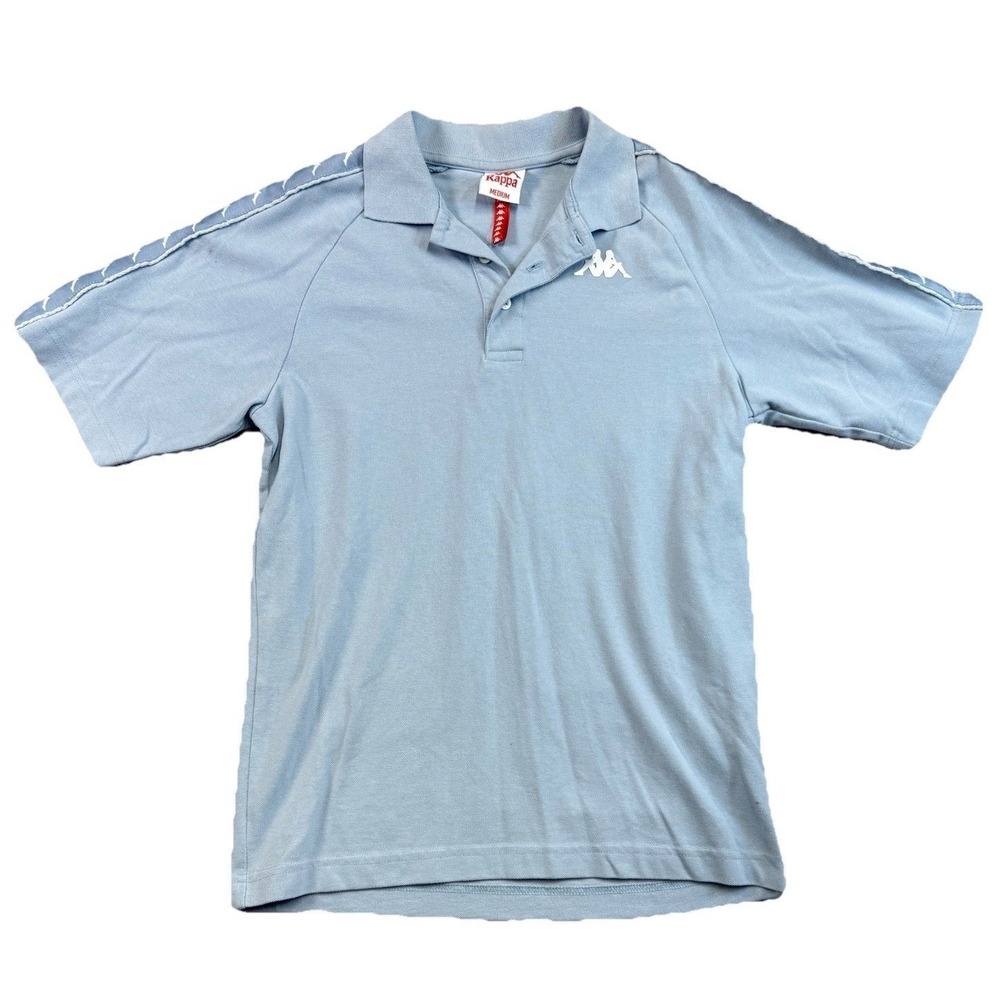 Kappa‎ Polo Shirt Men's Blue Short Sleeve  Logo Sz M Preppy Normcore Golf